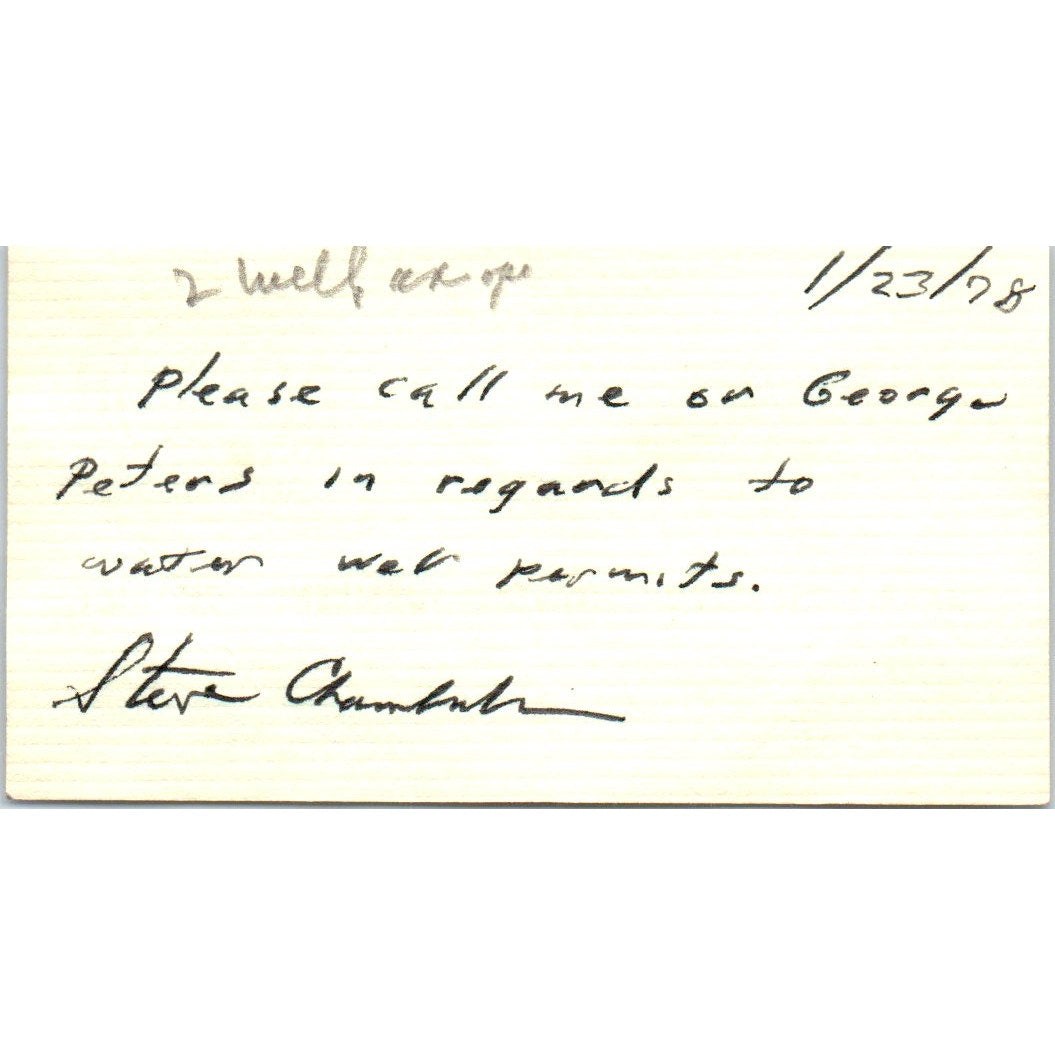 Stephen Chamberlin Harris-Galveston Coastal Subsidence Business Card SD8-B18