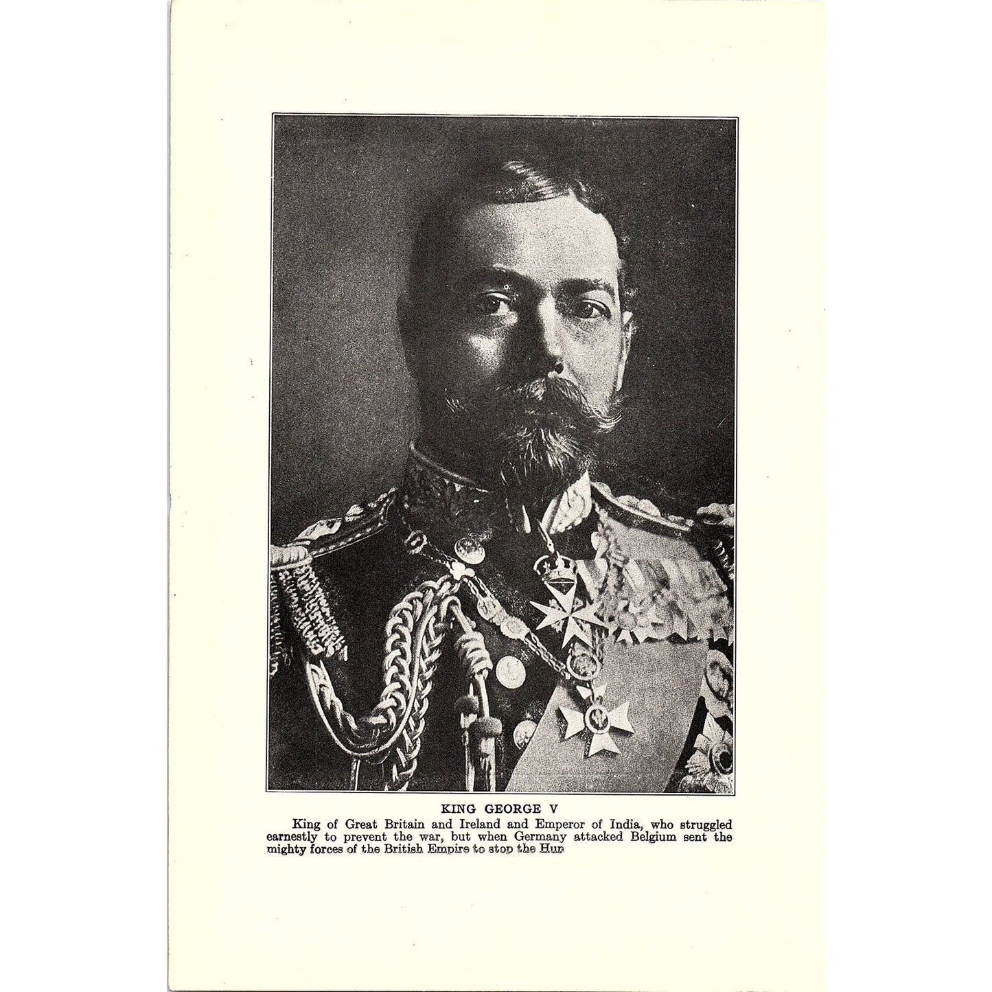 David Lloyd George / King George V 1919 WWI Print AF9-17