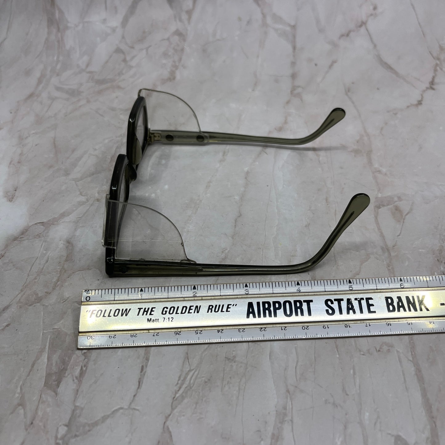 Vintage PI Horn Rim Safety Glasses With Side Shields Sunglasses Frames TG7-G2-1