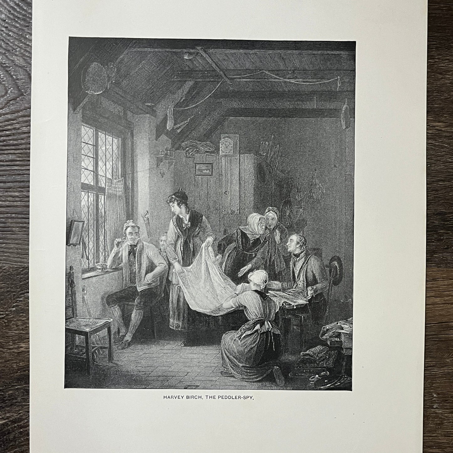 Harvey Birch, The Peddler-Spy John James Steuart Antique Engraving 9x12 V10