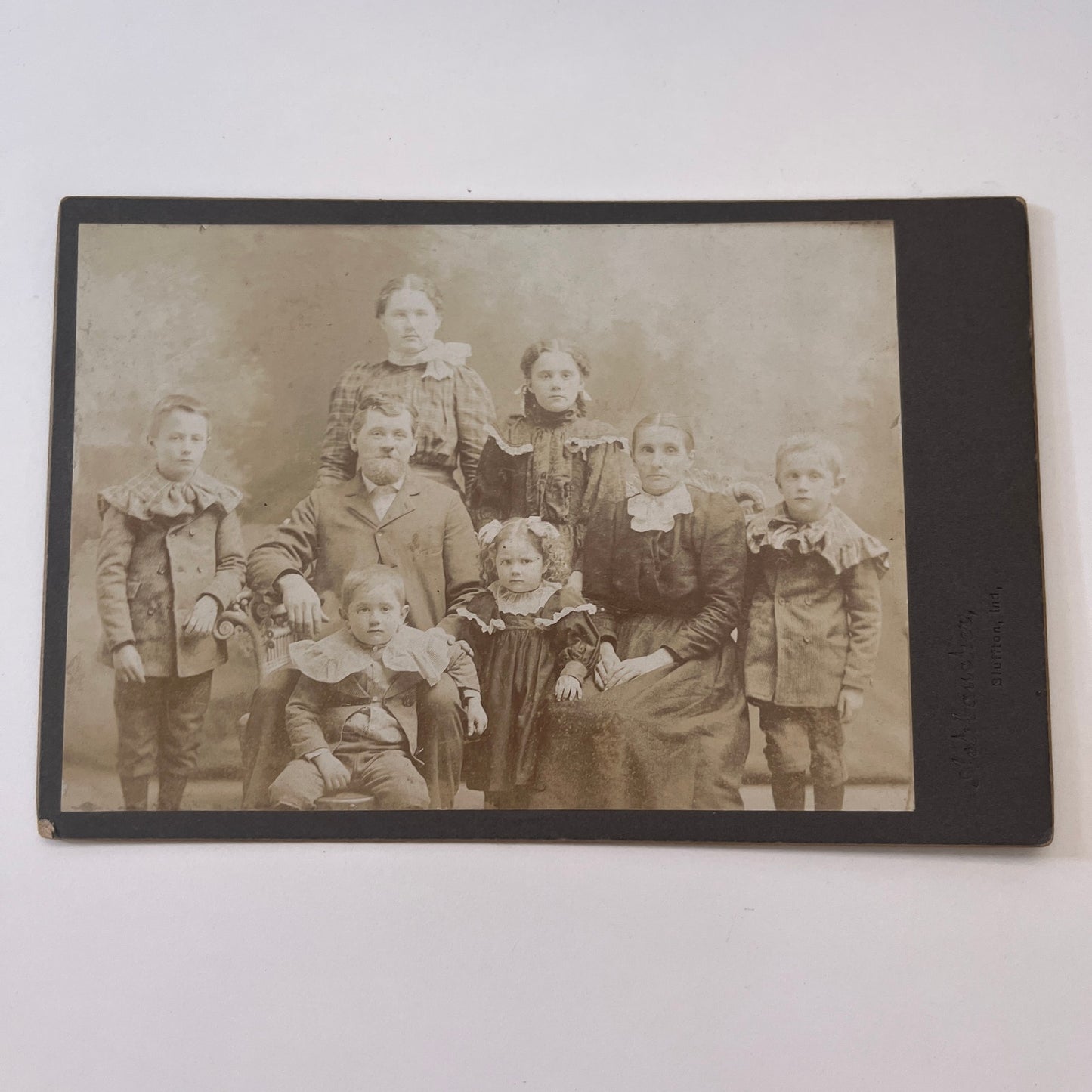 Group Photo Ashbaucher Bluffton IN Antique Victorian CDV Card TK3-P