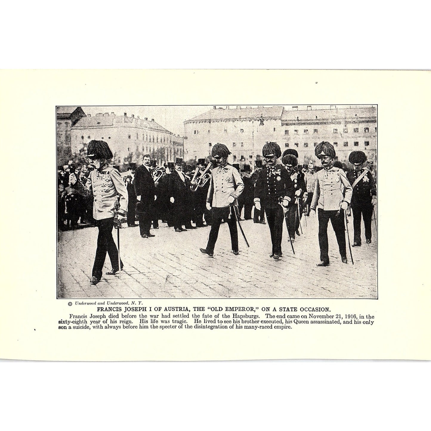 Kaiser William II of Germany / Francis Joseph I of Austria 1919 WWI Print AF9-17