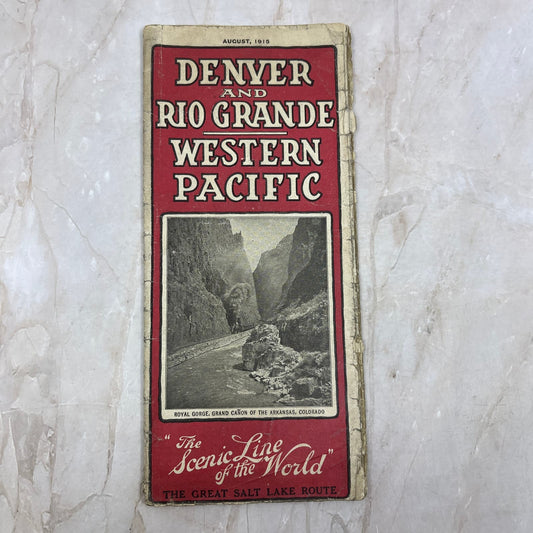 1915 Denver and Rio Grande Western - Western Pacific Railroad Timetable TI8-S4