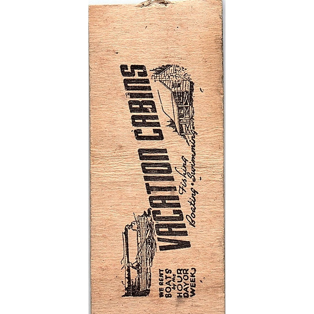 The Flame Inn Lac Du Flambeau WI Vintage Matchbook Cover SC7-Y5