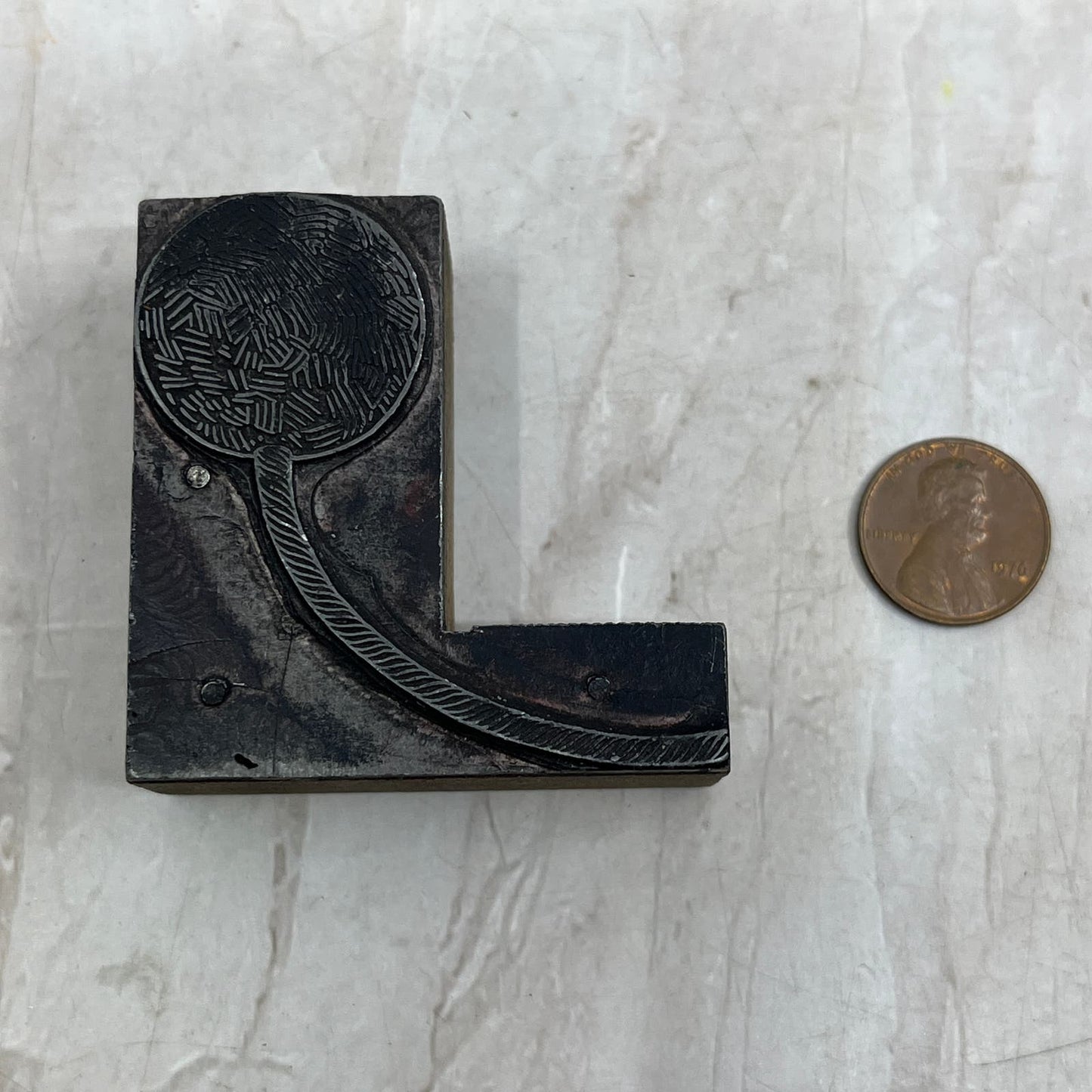 Textured Cherry - Vintage Letterpress Printers Block Plate TG8