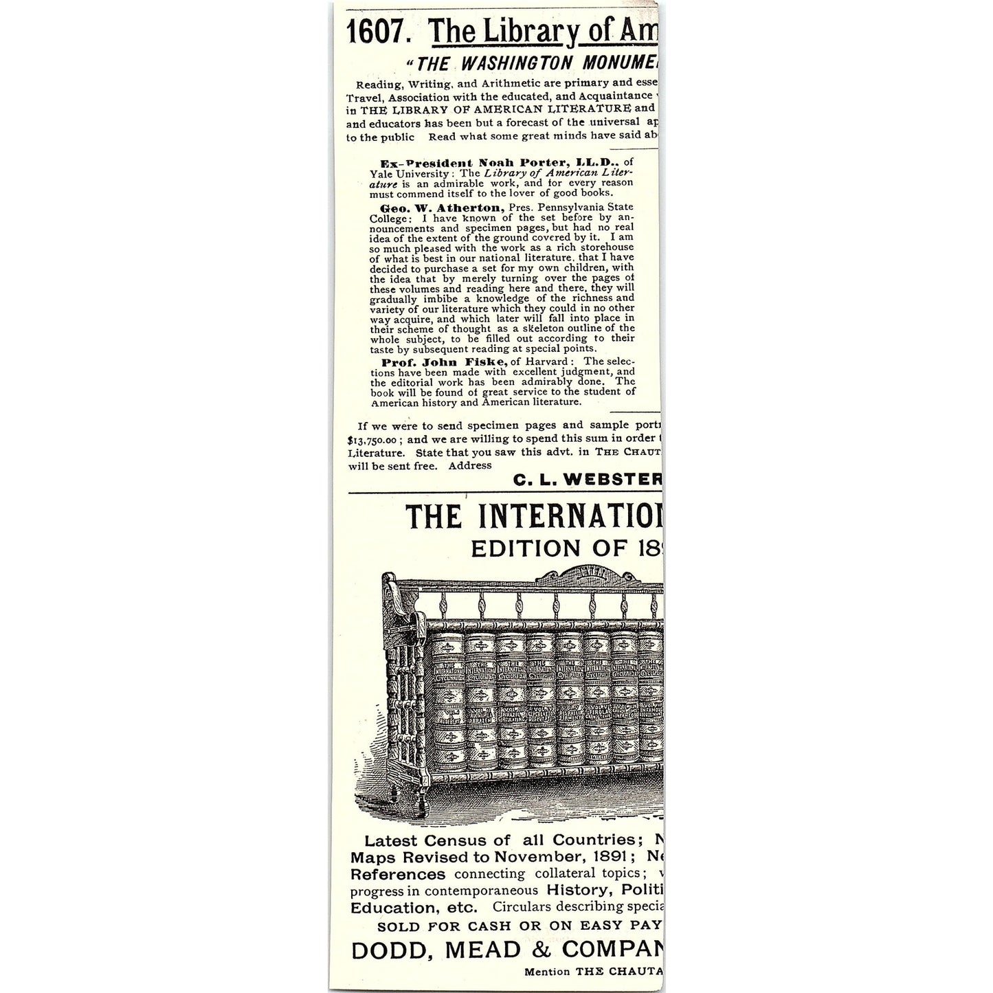 Harvard University Summer Courses Lawrence Scientific N.S. Shaler 1892 Ad AG2-8
