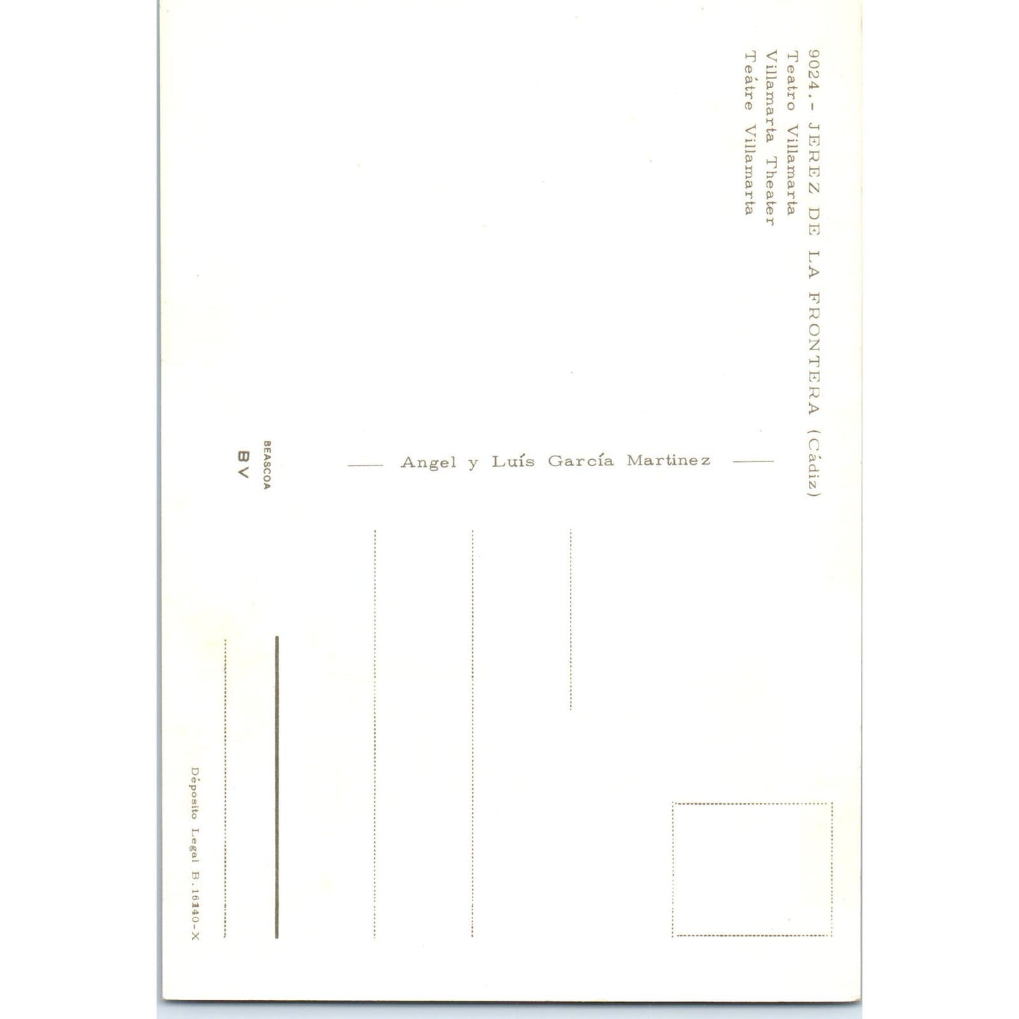 Jerez De La Frontera Cadiz Teatro Villamarta Vintage Postcard PD1