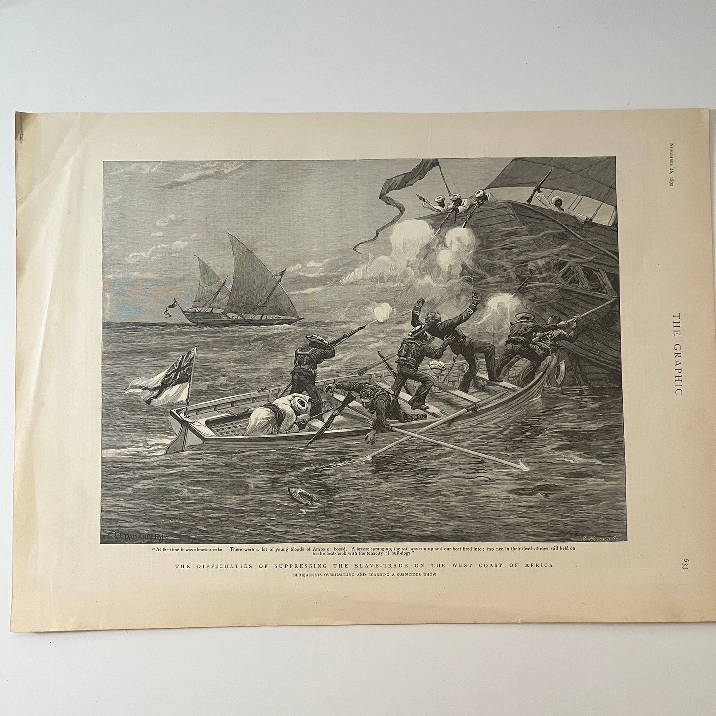 Suppressing Slave-Trade on West Coast Africa Bluejackets The Graphic 1892 V1-7