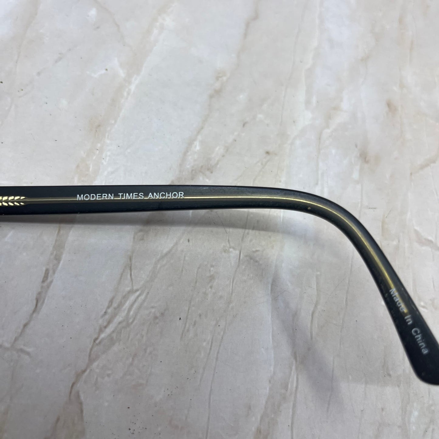 Retro Modern Times Anchor Matte Black Aviator Sunglasses Eyeglasses TD7-G6-4