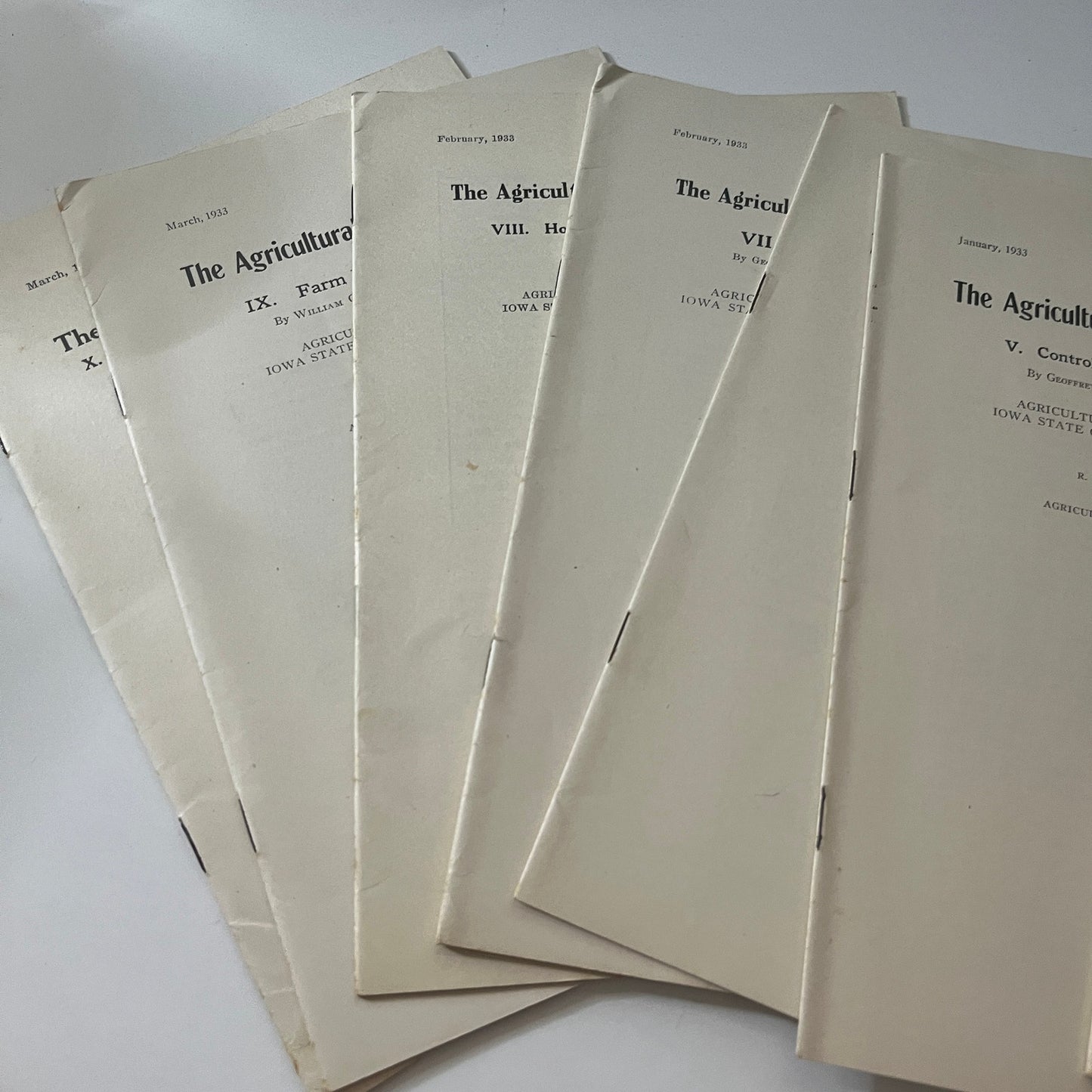 1932 The Agricultural Emergency in Iowa Books 1-10 A.G. Black TK2-XB1