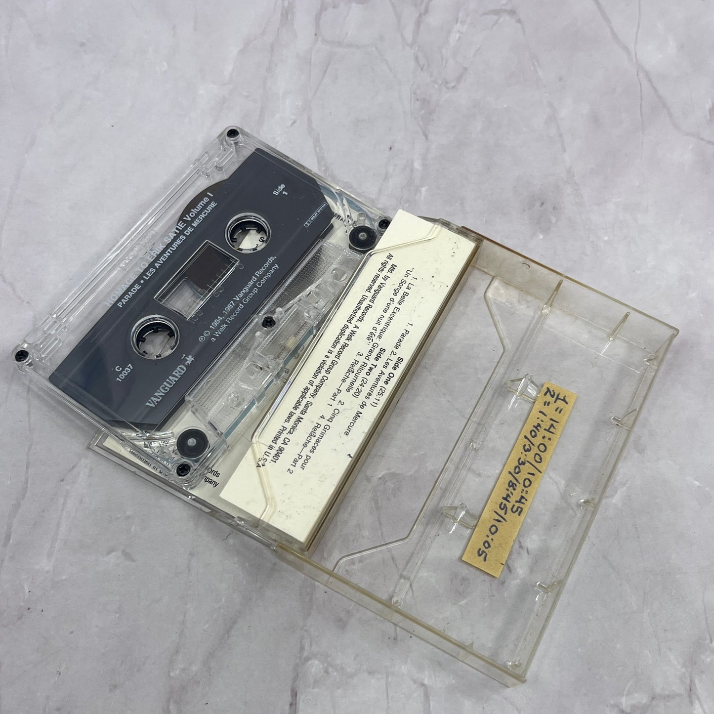 Homage to Erik Satie Original Works for Orchestra - Cassette Tape SB7