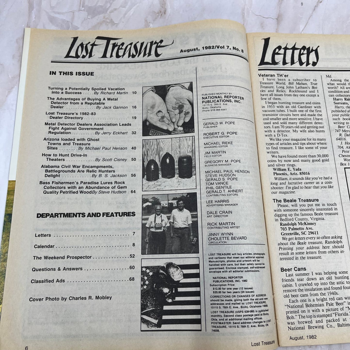 1982 Aug - Lost Treasure Magazine - Treasure Hunting Gold Prospecting M15