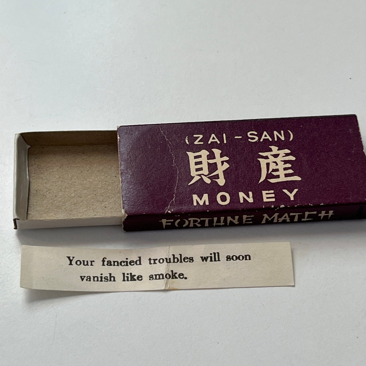 Fortune Match Zai-San Money Match Box Vintage Matchbox TB7-BMB