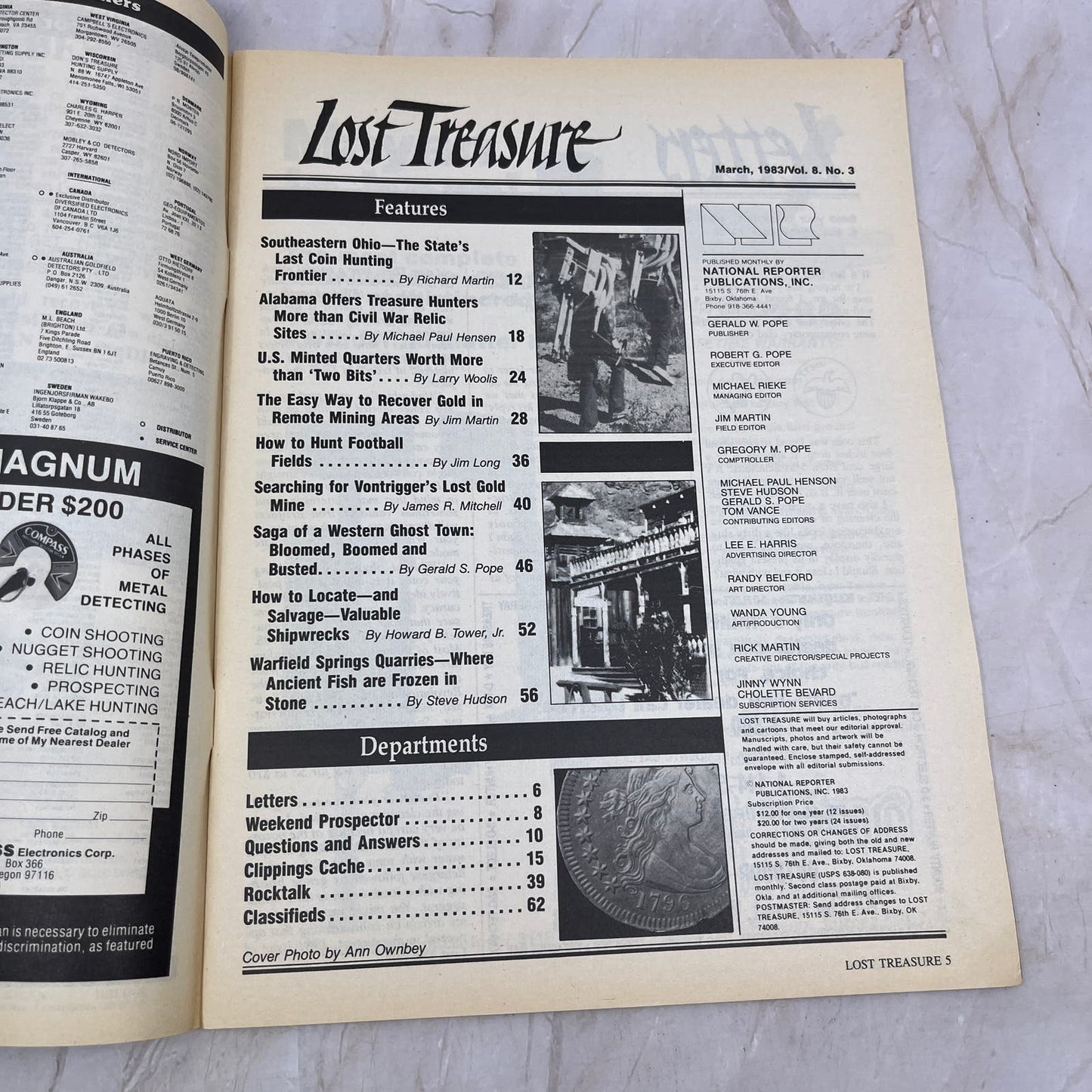 1983 March - Lost Treasure Magazine - Treasure Hunting Gold Prospecting M15