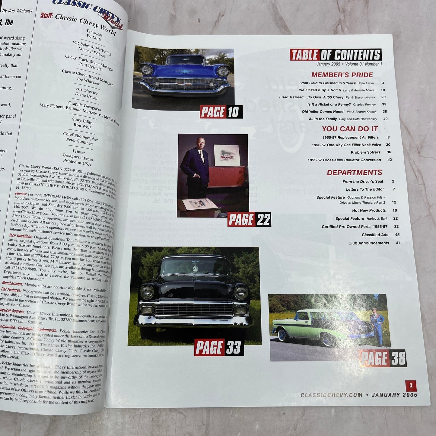 Old Yeller 56 Nomad Plum Perfect - Classic Chevy World Magazine - Jan 2005 M29