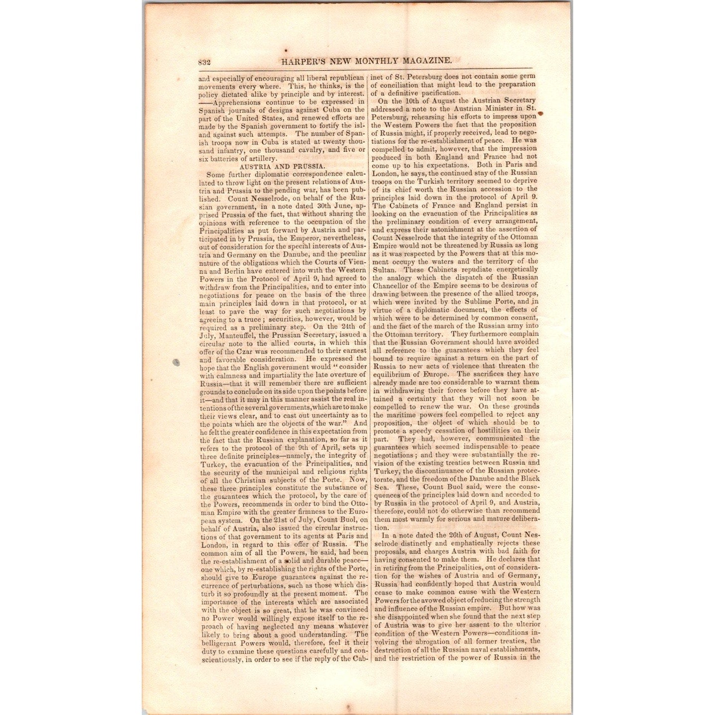 Steamer Arctic Struck by Vesta Cape Race Current Events 3 Pages 1854 Article I19