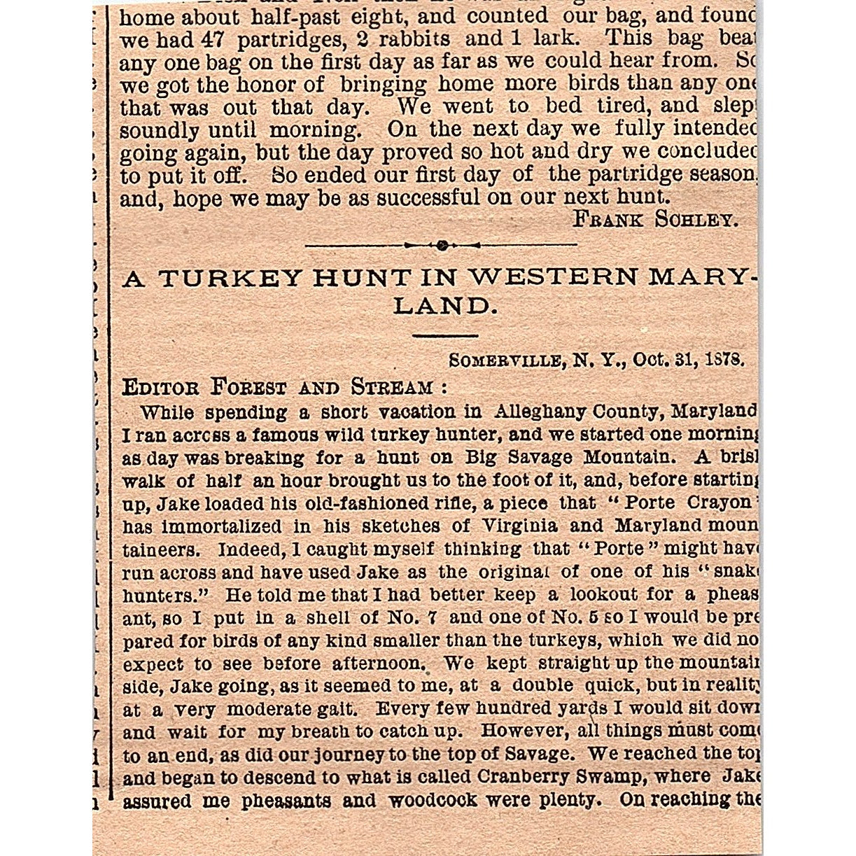 Nov 13 1878 Highland Park Archery Club Match Result - 2 Pages 1878 Article AG2-7