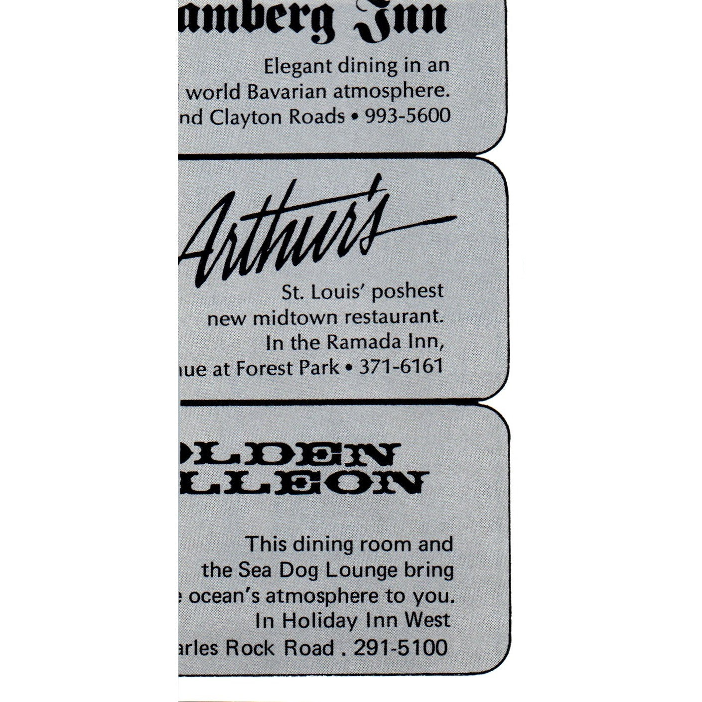 La Place De St. Louis La Rue Lounge The Mad Greek 1971 Magazine Ad AD8-H4