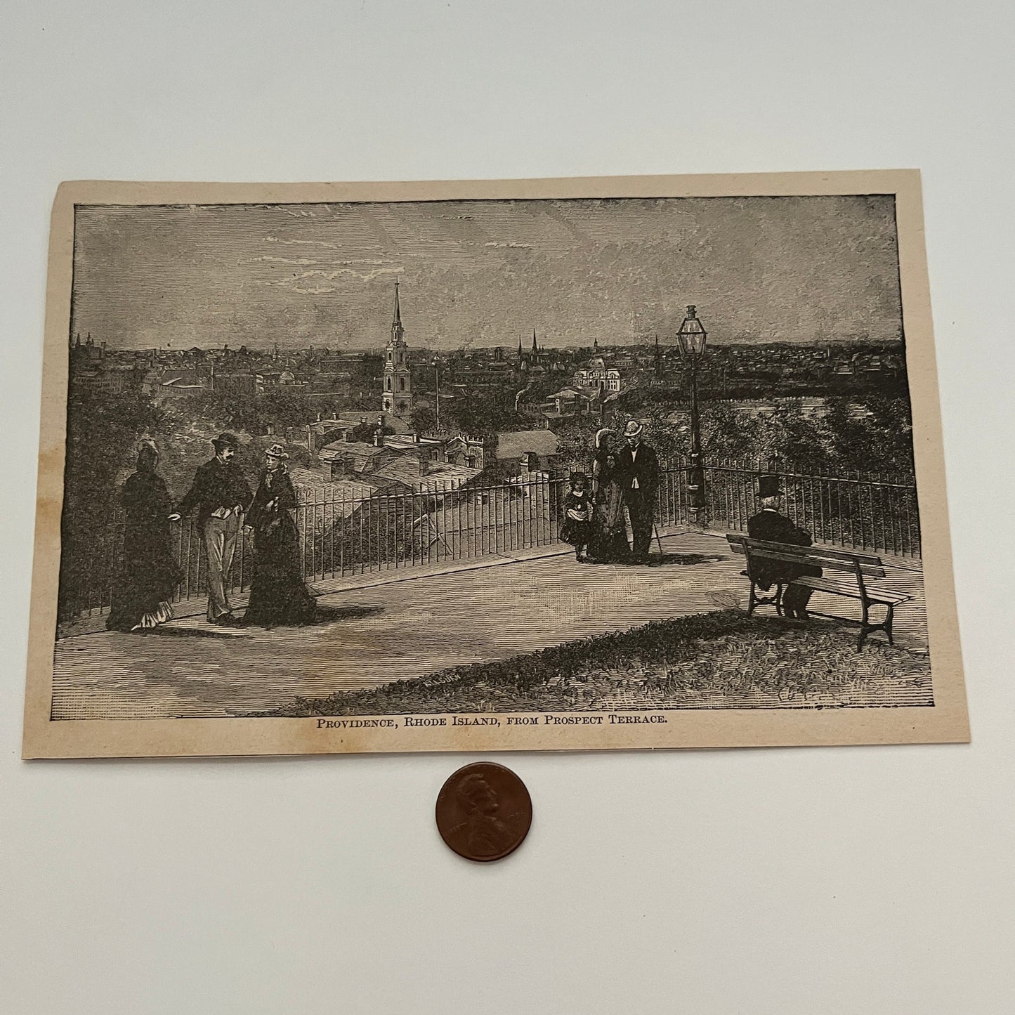 Providence, Rhose Island, from Prospect Terrace 1894 Art Engraving SAG4-8