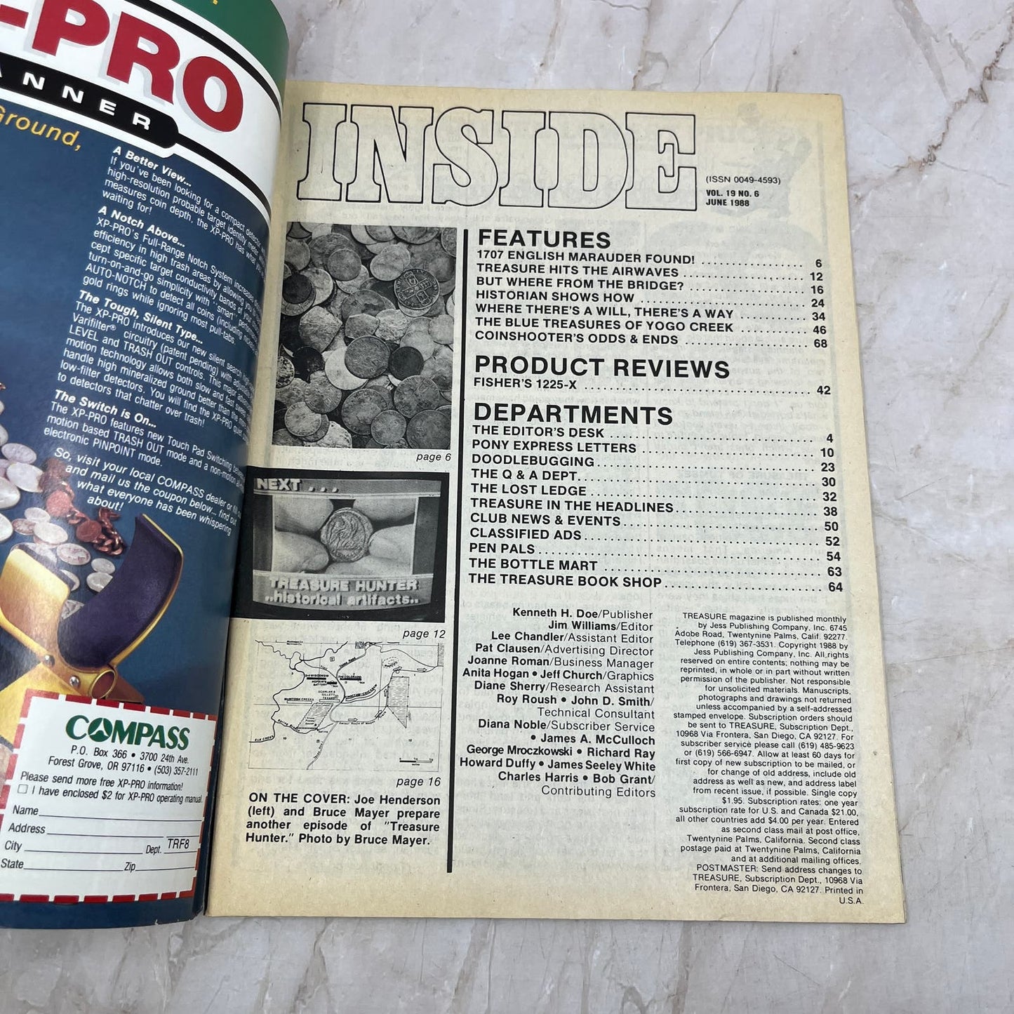 1988 June - Treasure Magazine - Treasure Hunting Prospecting Metal Detector M16