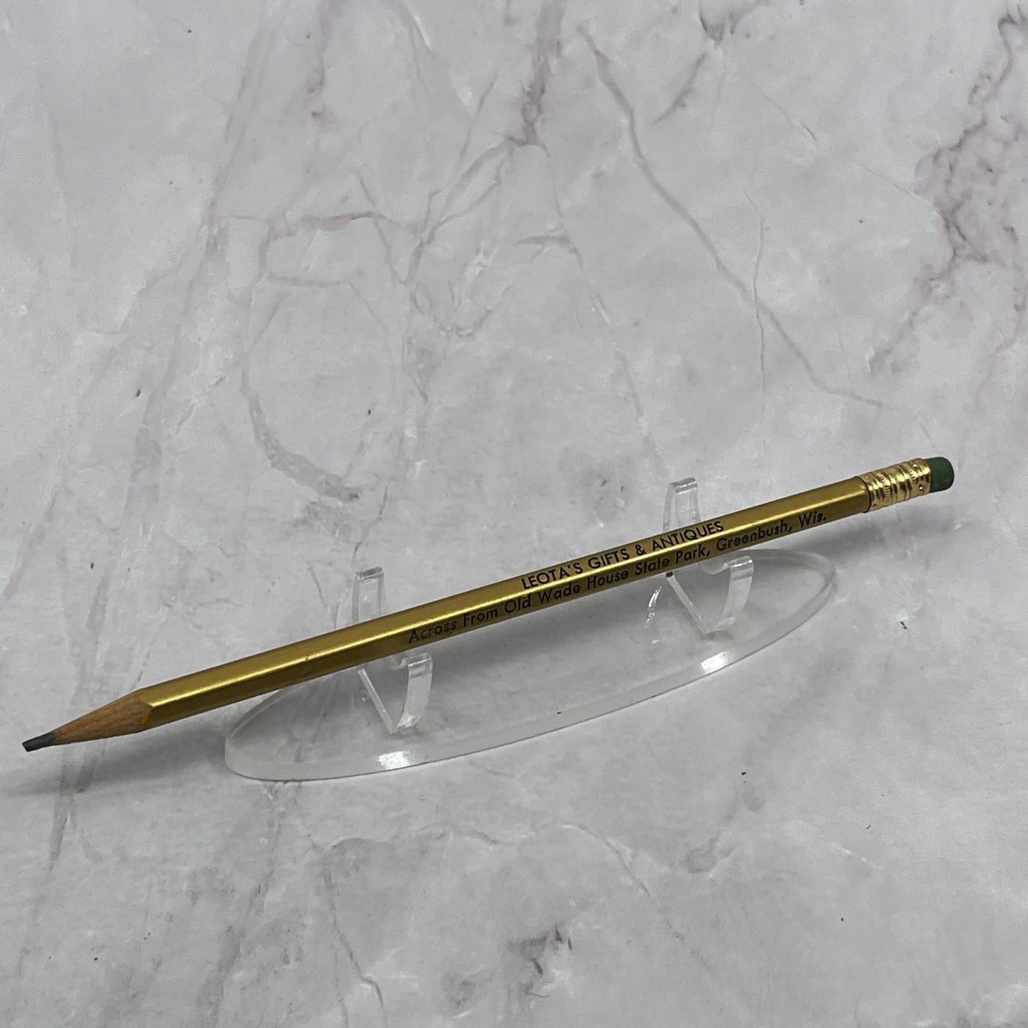 Vintage Leota's Gifts & Antiques Wade House Park Greenbush WI Pencil TC5-PN1