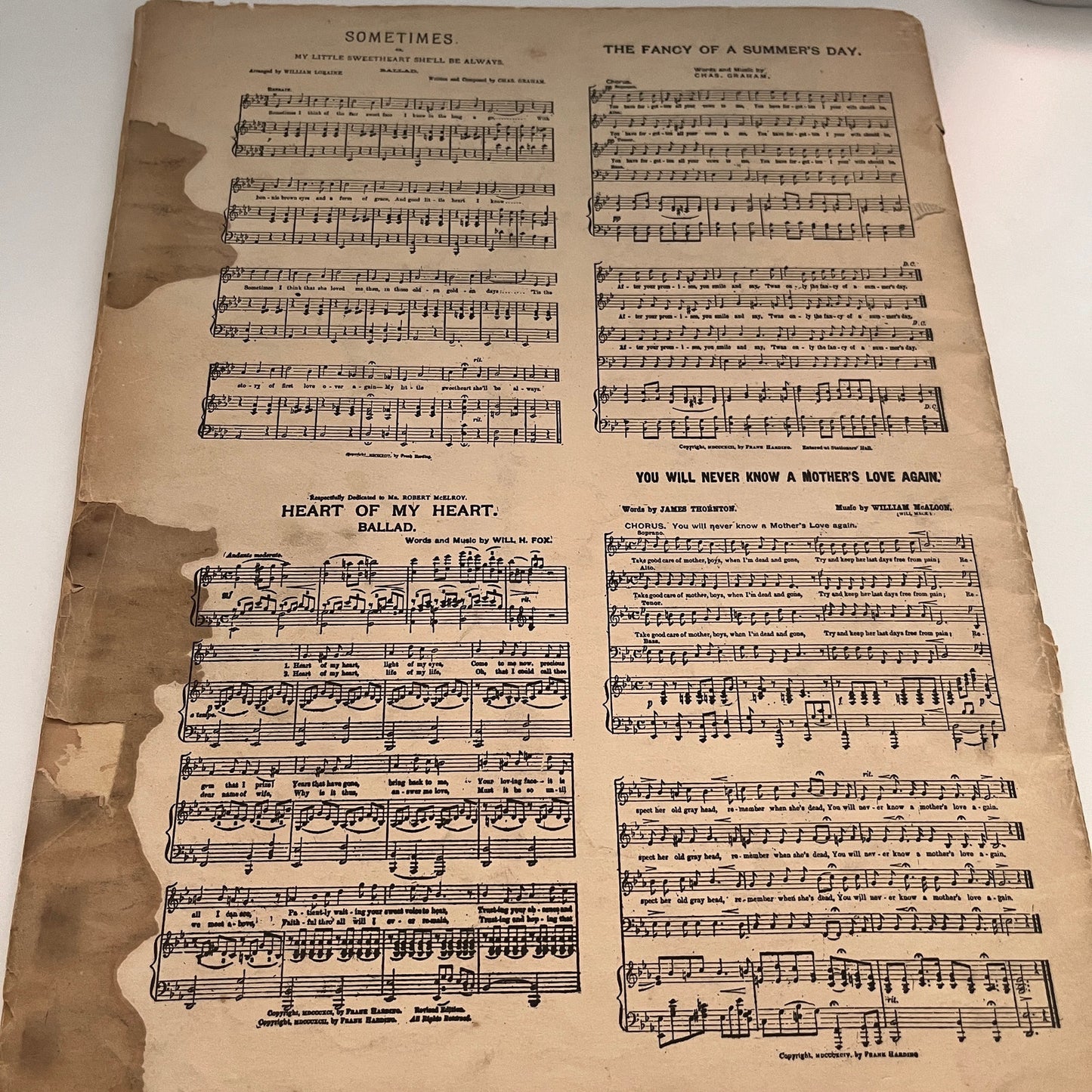 Harding's All-Round Jigs, Reels & Country Dances 1905 Sheet Music Book V26-3