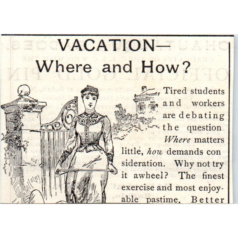 Chautauqua Badges Official C.L.S.C. Gold Pin c1890 Victorian Ad AE8-CH9