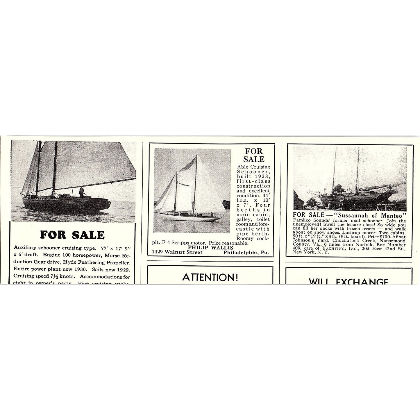Henry C. Grebe & Co Naval Architects Yacht Brokers Chicago IL 1932 Ad AG2-7