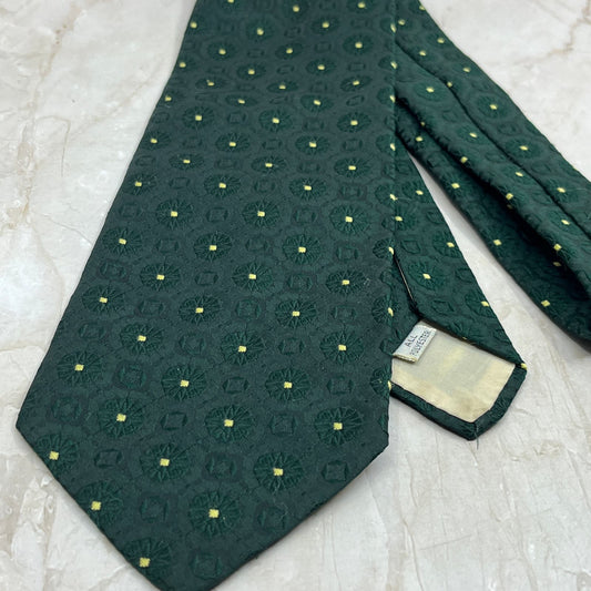 Retro Men's Del Sato Beau Brummell Polyester Green Necktie Tie TJ4-T2