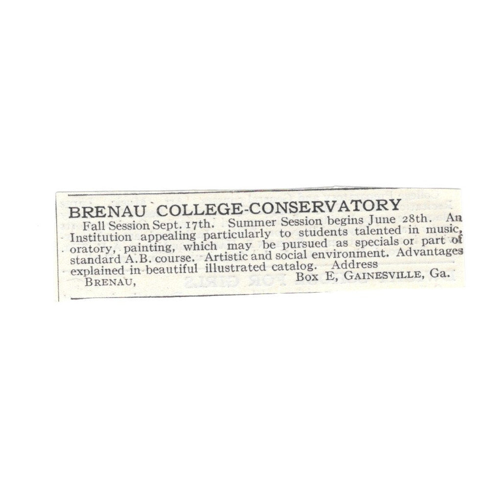 Brenau College-Conservatory Gainesville GA c1920 Harper’s Magazine Ad SAG4-S4
