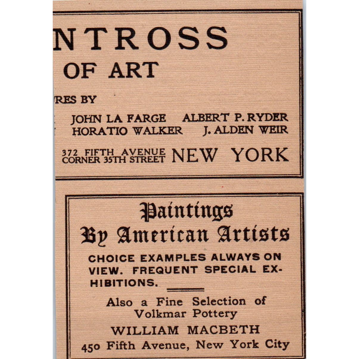 The New York School of Art Summer Class c1905 Victorian Ad AE9-MA7