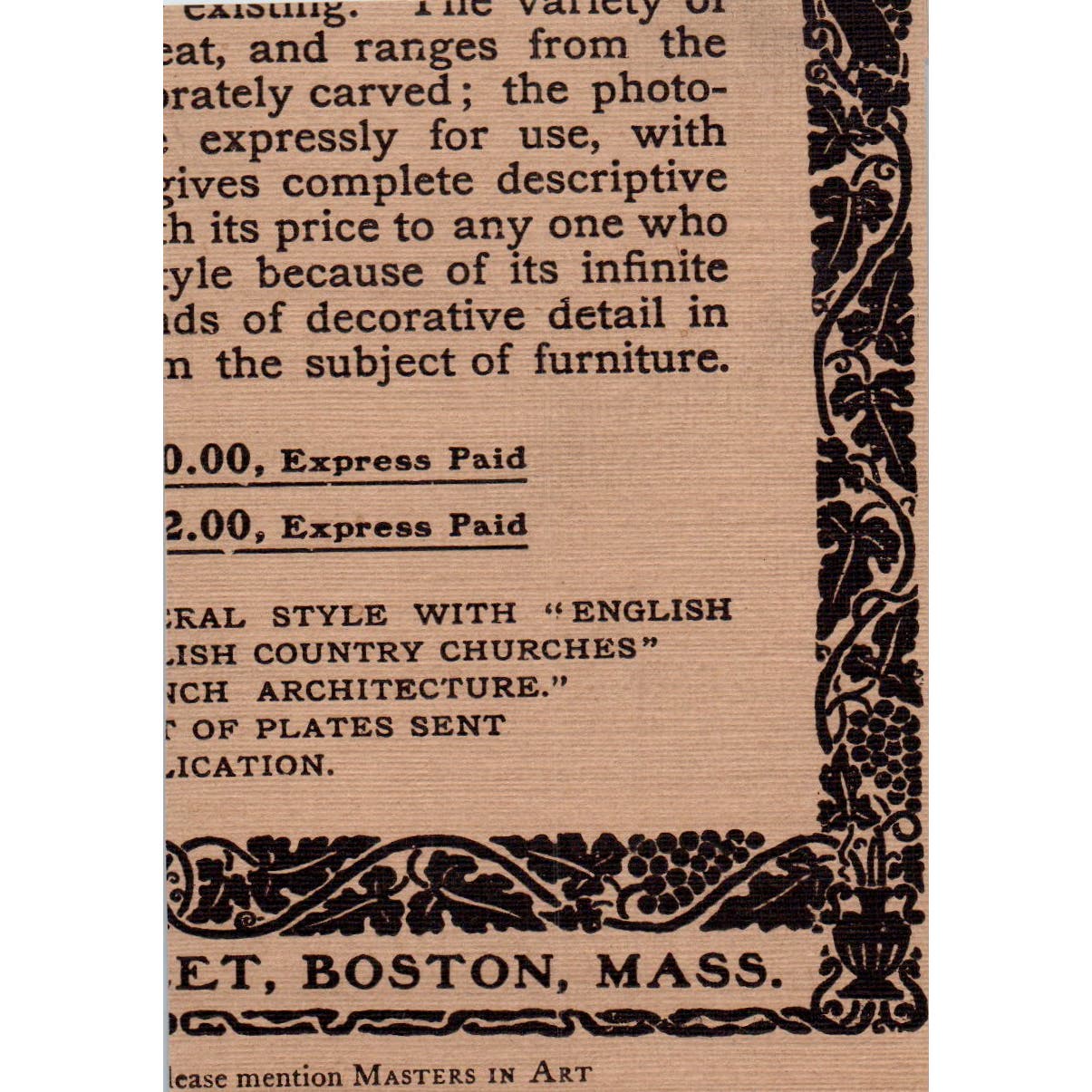 The London School of Art John M. Swan Frank Brangwyn c1905 Victorian Ad AE9-MA7