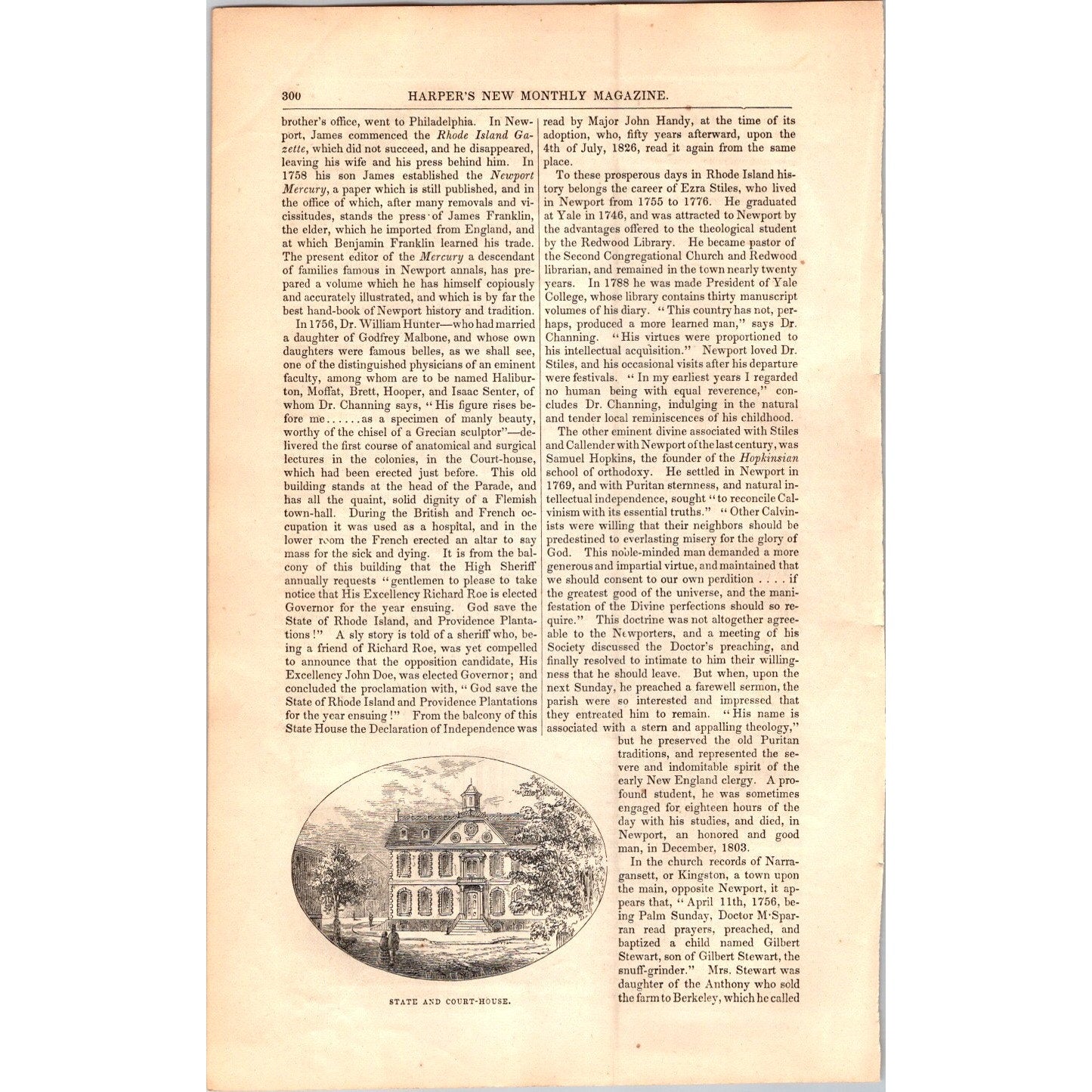 Newport Rhode Island Historical & Social Traveler- 15 Pages 1854 Article I19