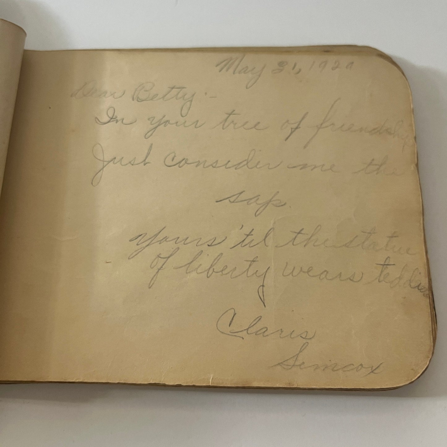 c1929 Autograph Book Belonging to "Betty" From Grinnell Iowa TK2-XB1