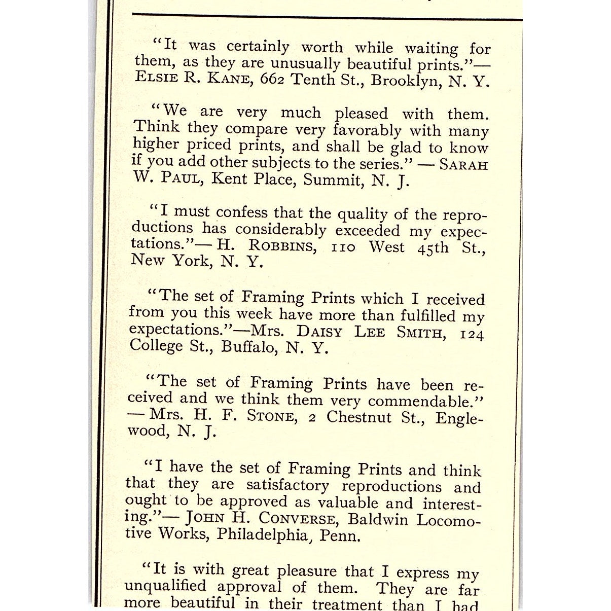 Braun's Carbon Prints Braun, Clement & Co NY - 1908 Ad AF4-3