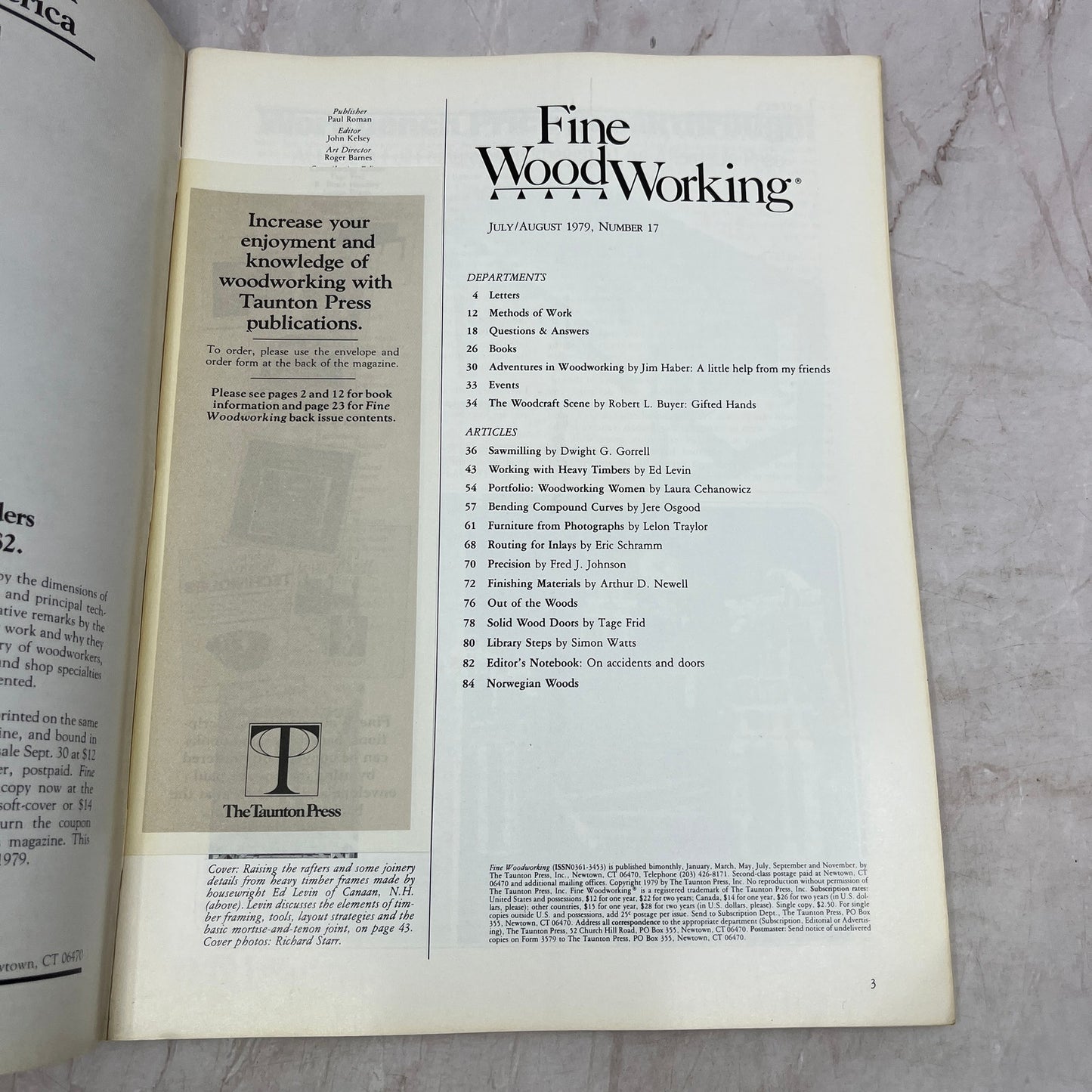 Heavy Timbers - Jul/Aug 1979 No 17 - Taunton's Fine Woodworking Magazine M35