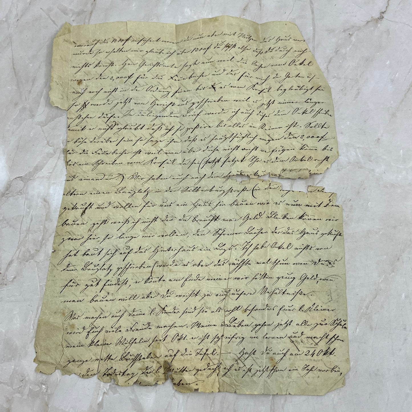 1960 Civil War Era Original Handwritten Letter in French TG9-E1