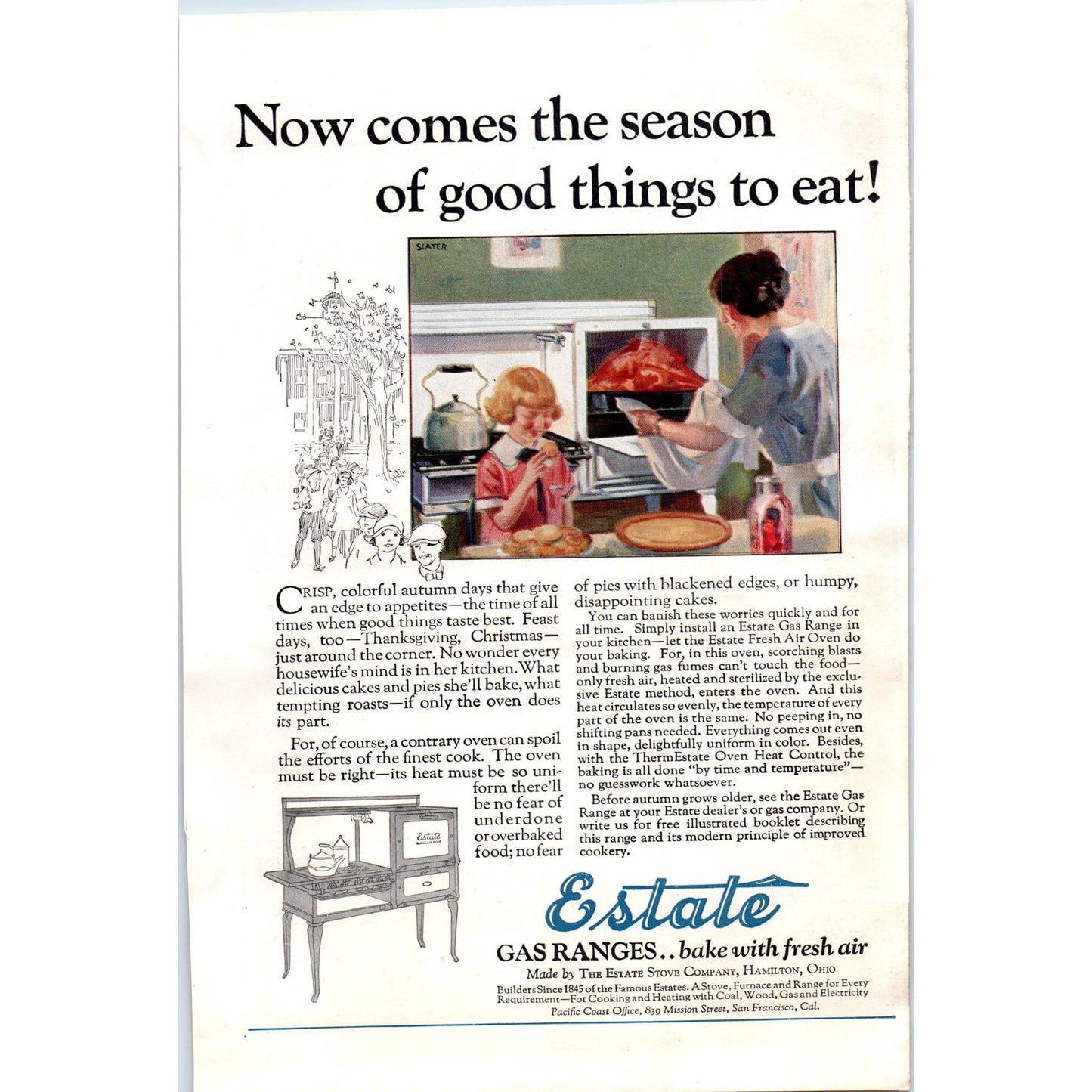 The Estate Stove Company Gas Ranges Hamilton Ohio 1924 Magazine Ad D23