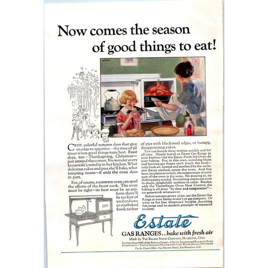 The Estate Stove Company Gas Ranges Hamilton Ohio 1924 Magazine Ad D23