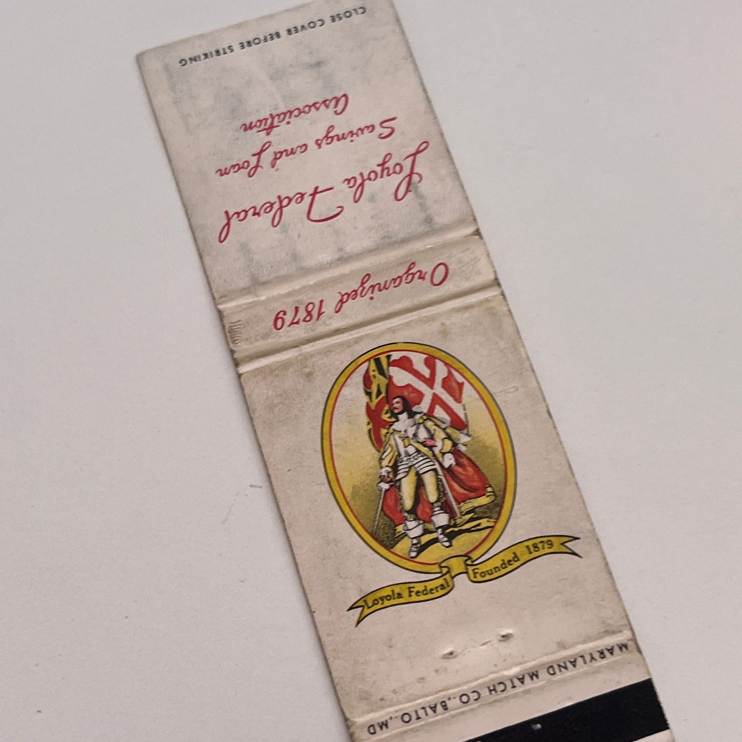 Loyola Federal Savings and Loan Association Vintage Matchbook Cover TB6-MB2-3