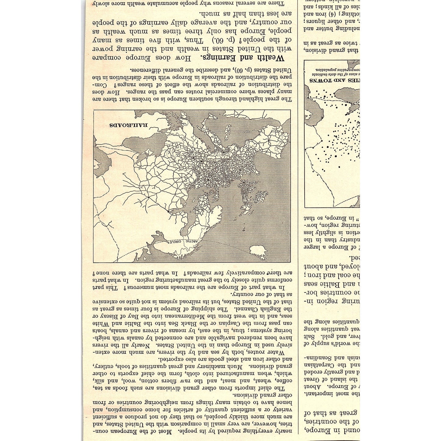 Map of the British Isles 5x9" 1901 Engraving AF6-16