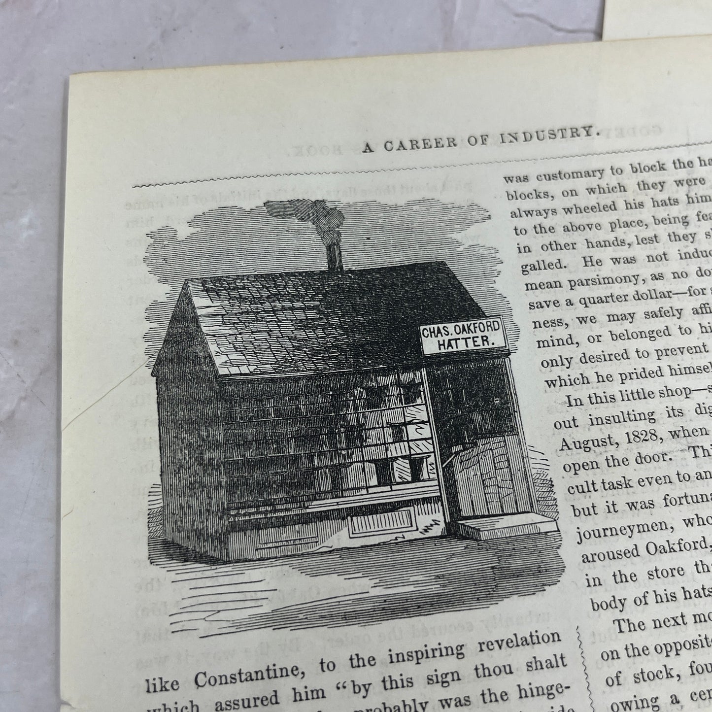 1857 Original Article A Career In Industry - Hats and Hatting Hat Making D19