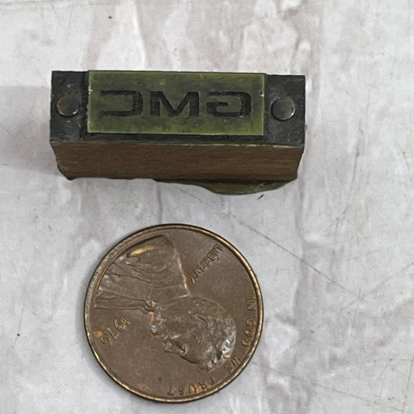 GMC Logo Vintage Letterpress Printers Block Plate SF5-S