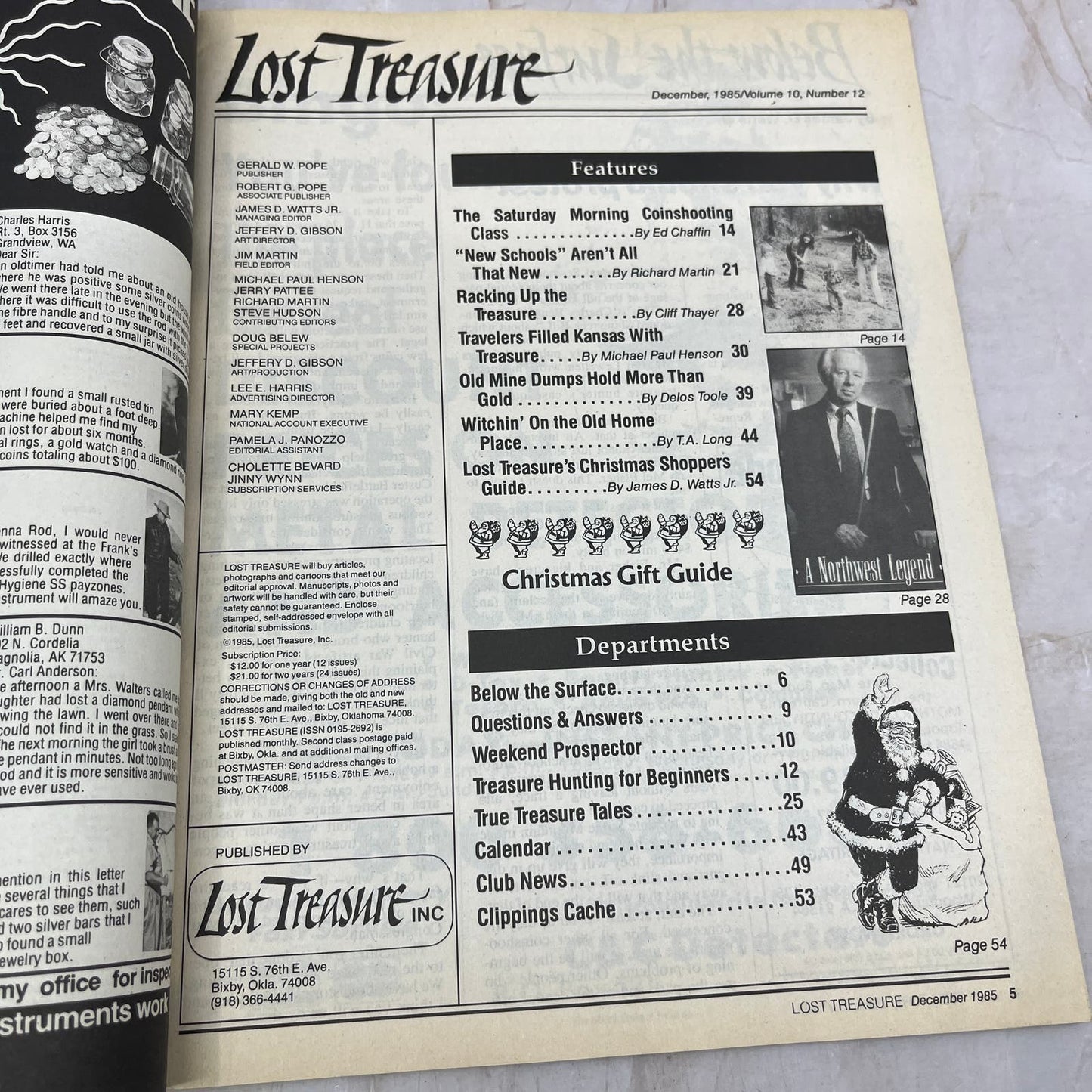 1985 Dec - Lost Treasure Magazine - Treasure Hunting Gold Prospecting M15