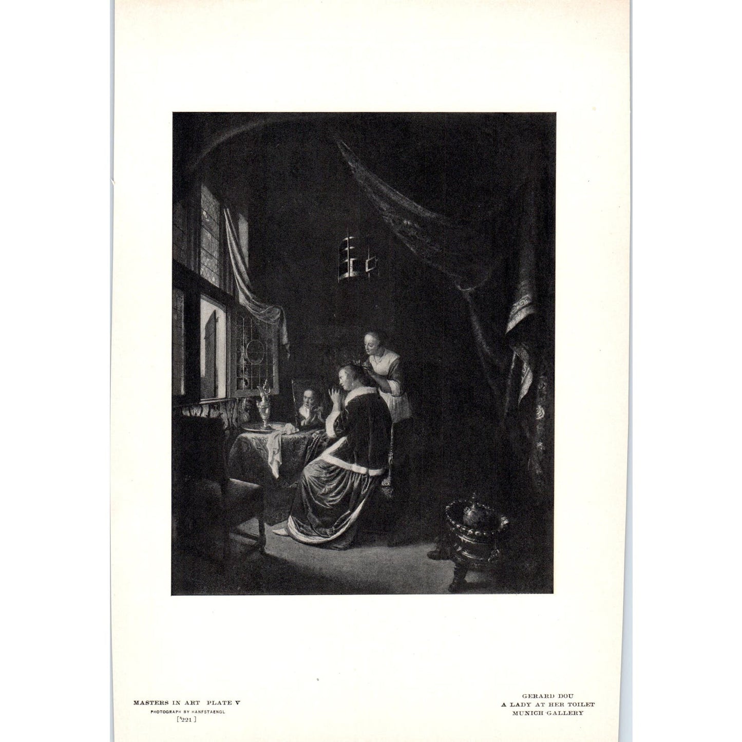 A Lady At Her Toilet - Gerard Dou c1905 Art Print D15