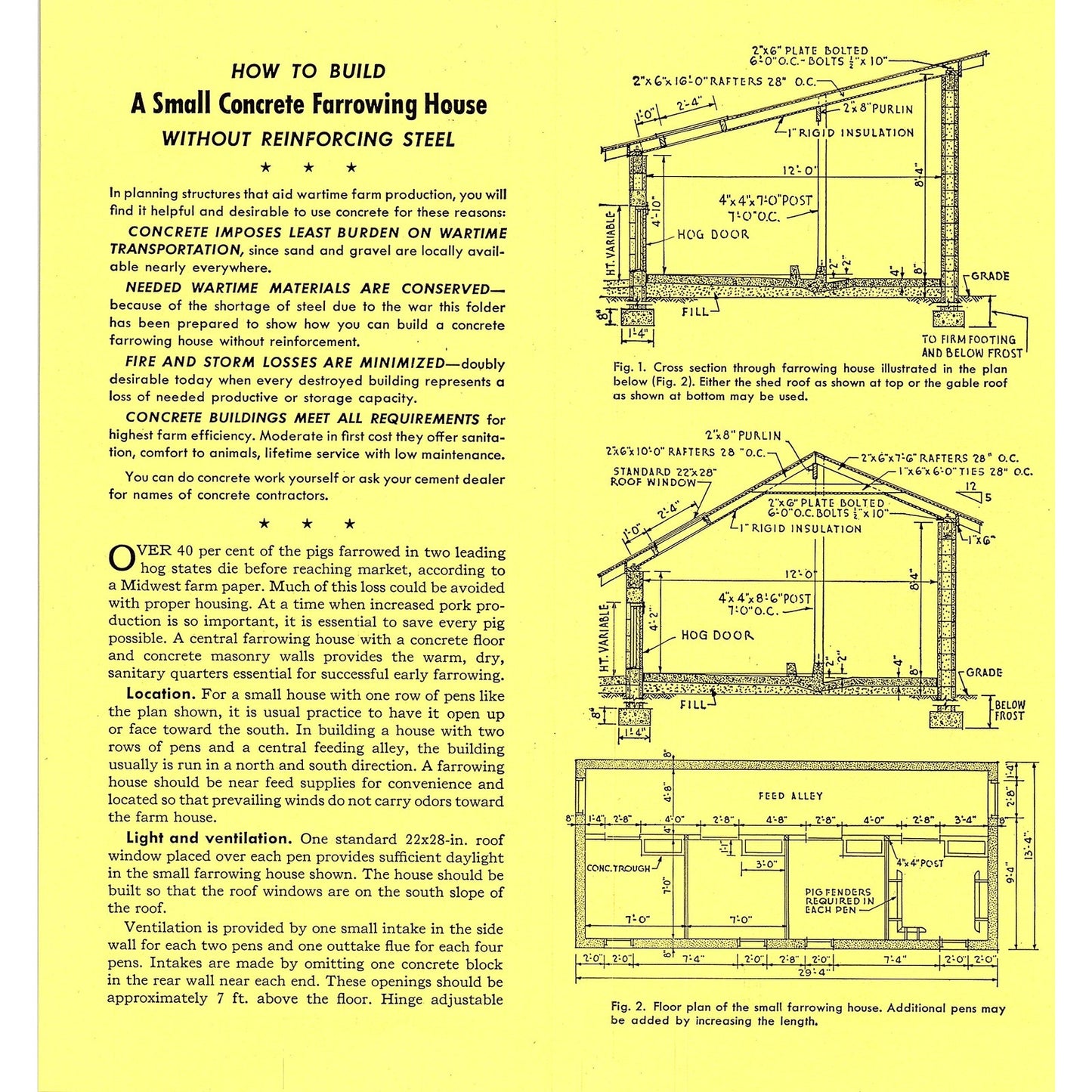 How To Build a Small Farrowing House Brochure Portland Cement Des Moines AG5-H1
