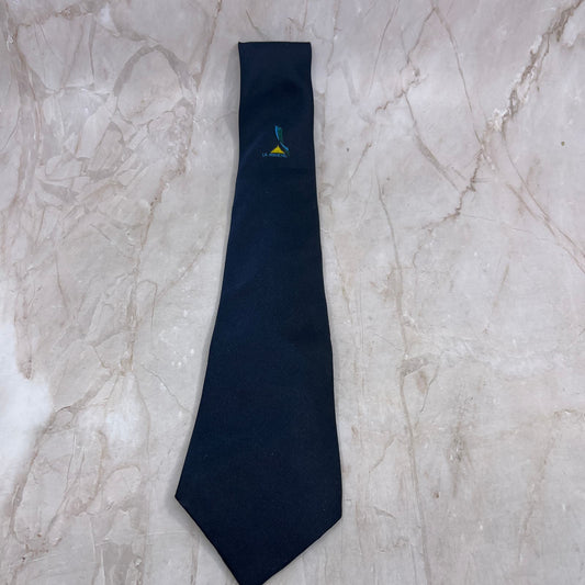 Retro Men's Prince Consort Fortrel Polyester Blue Necktie Tie TG9-T2