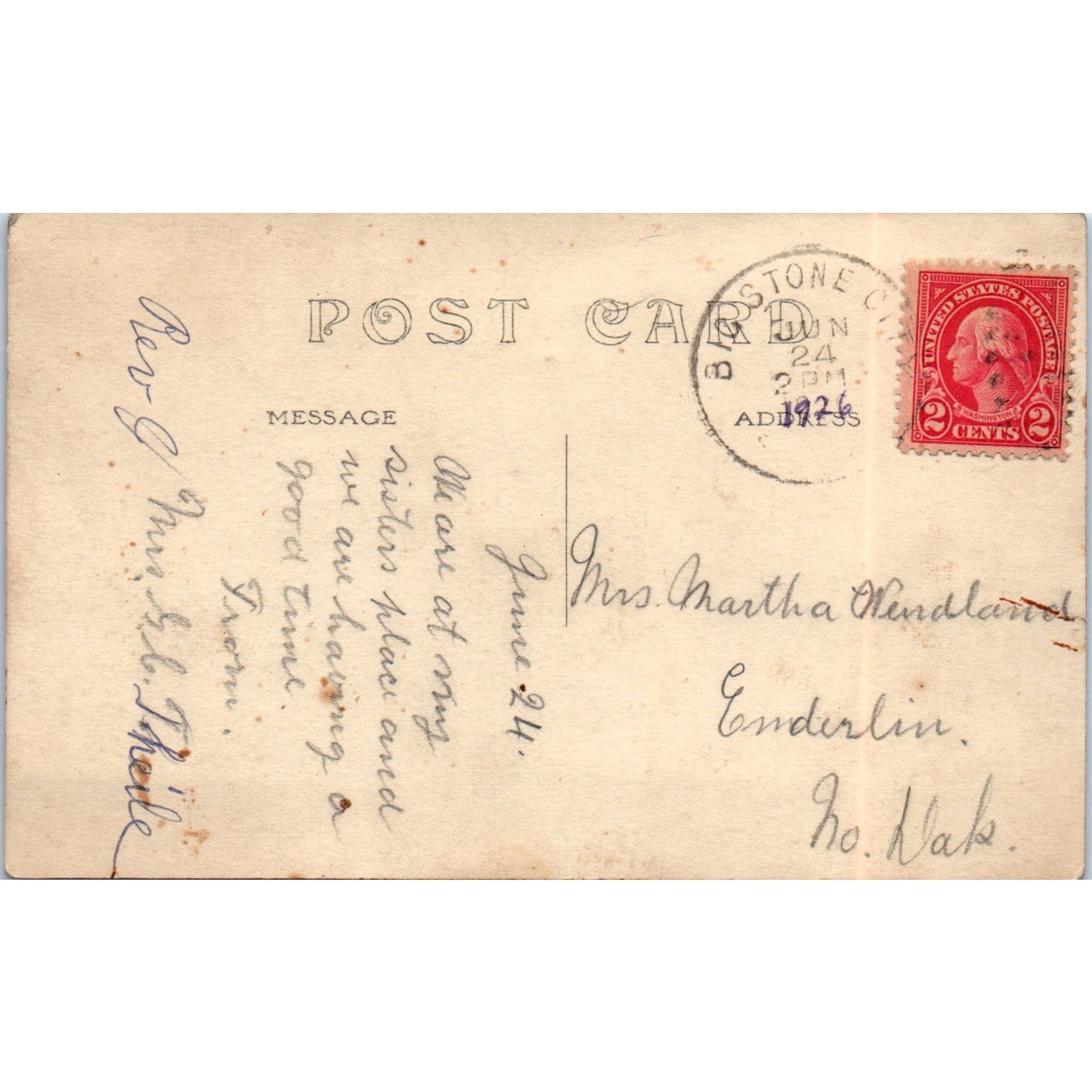 1926 Big Stone Lake - Ortonville Minnesota RPPC Vintage Postcard PD10