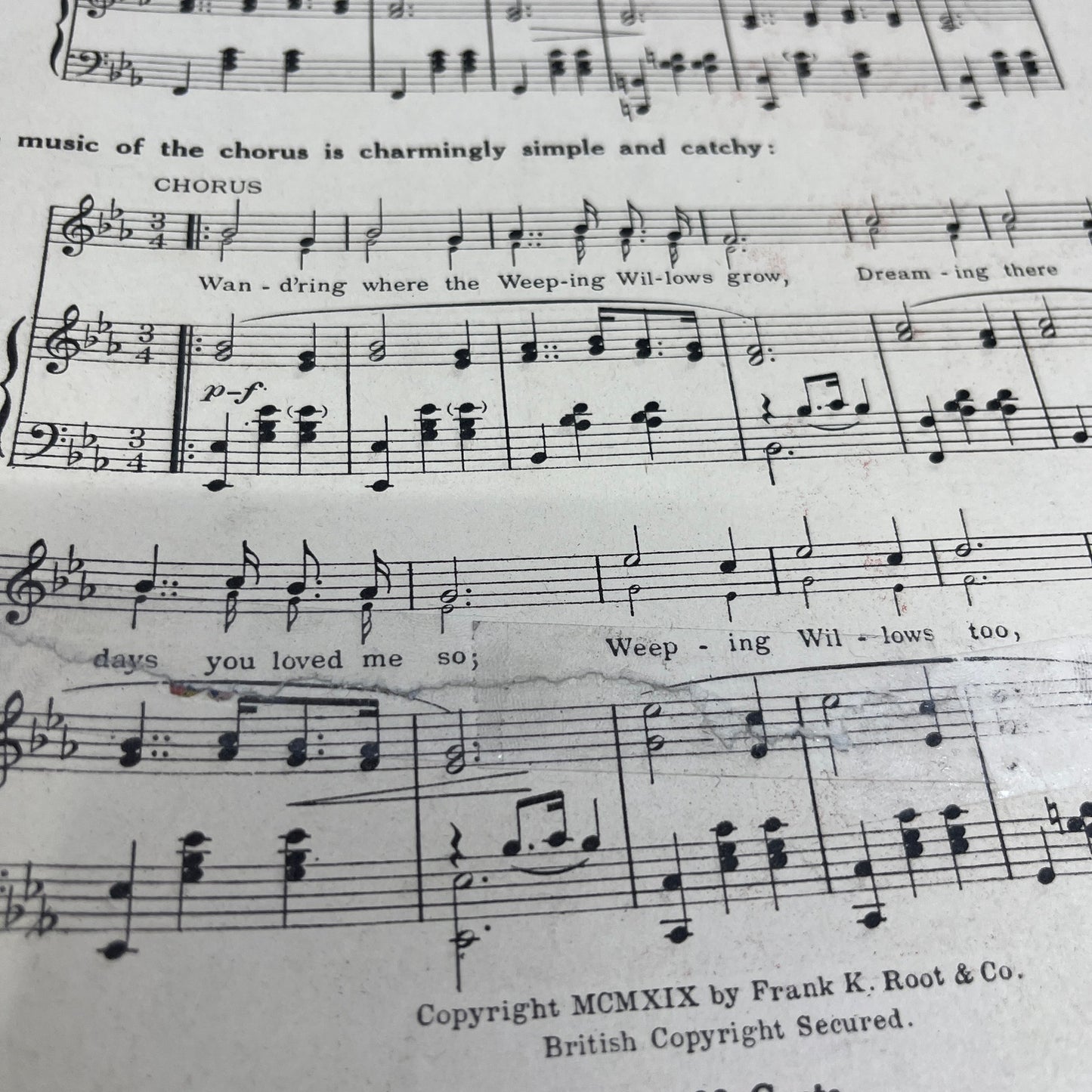 1919 Down in Echo Valley Haven Gillespie Al. W. Brown Antique Sheet Music Ti5