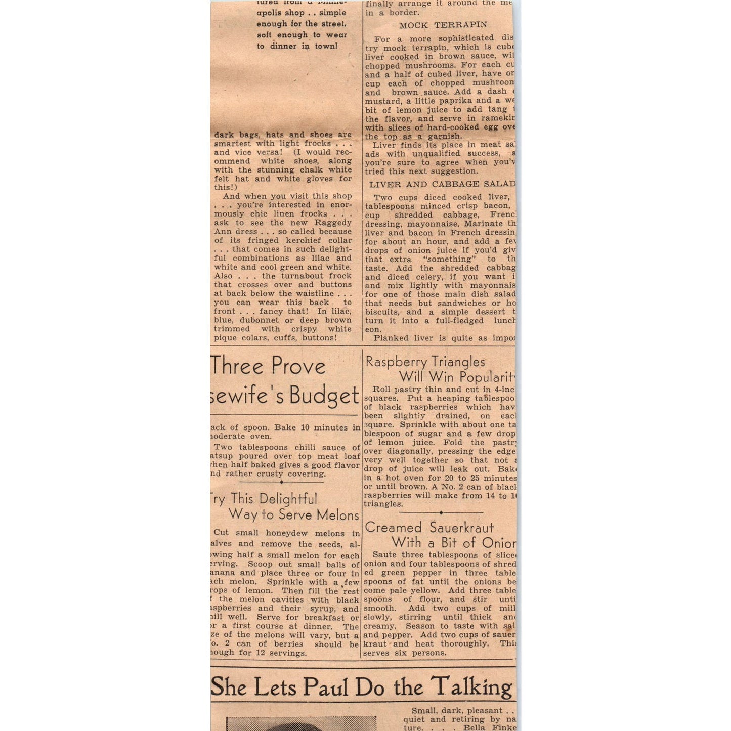 John Thomas Pique Sun Dress 4x8" 1935 Minneapolis Journal Advertisement AE7-N1